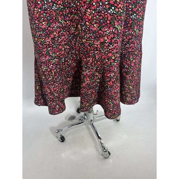 Anthropologie Hutch Dress Ditsy Floral Sweetheart Midi Flounce Hem XL Romantic - Picture 15 of 16